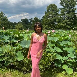 Elegant Pink Women's Dress